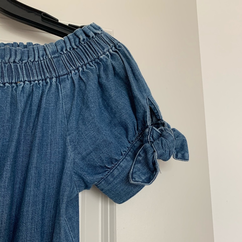 J. Crew Off-the-shoulder chambray dress - Picture 5 of 8